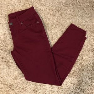 Vanity Maroon Skinny Jeans